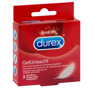 Durex - Prezerwatywy Lateksowe Zbiorniczek 3szt